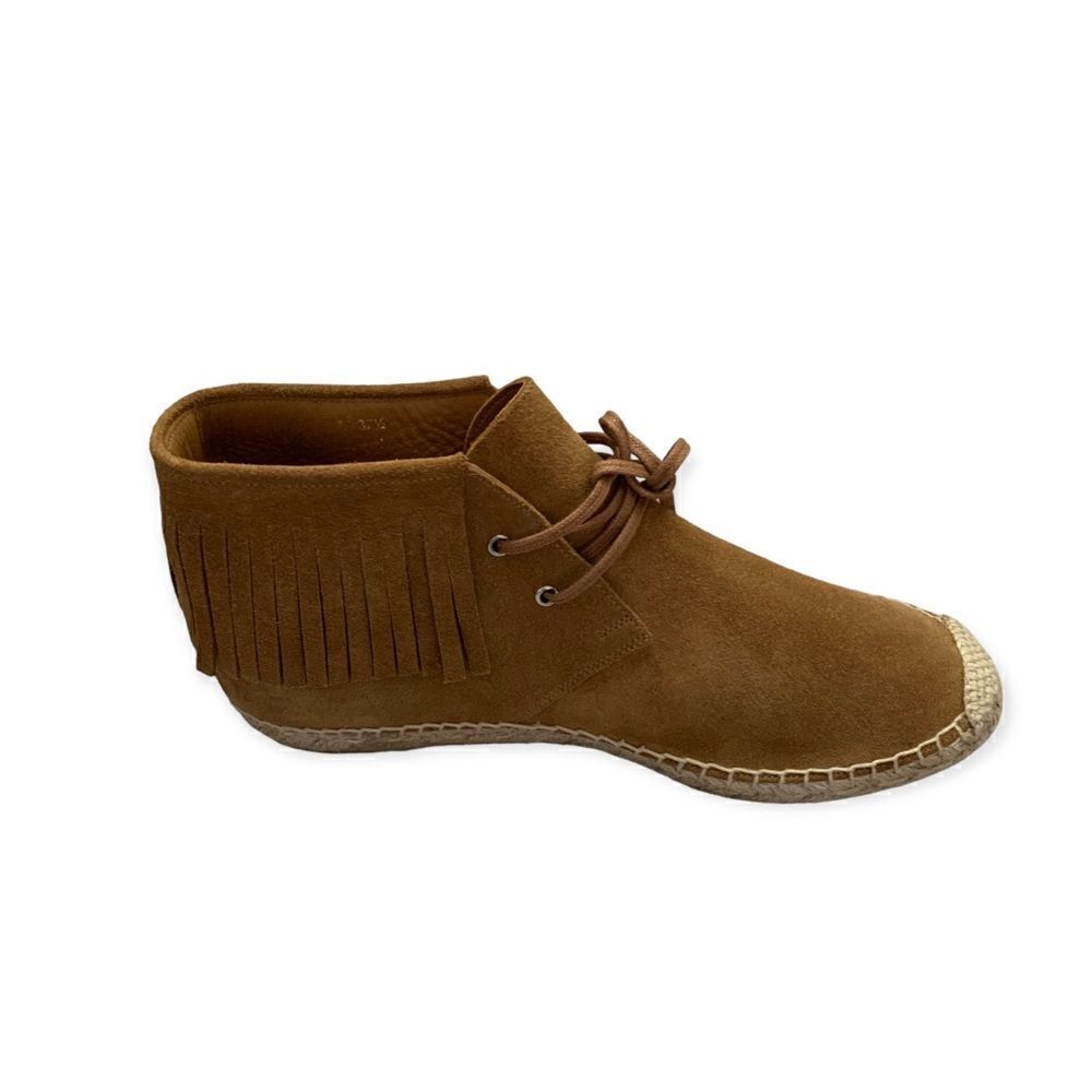 YSL, Saint Laurent, Suede Fringe Trim Accent Loafers Espadrilles, Like New